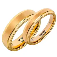 

Inox Good Prices Gold Couple Mens Custom Wedding Blank Pure Tungsten Carbide Ring