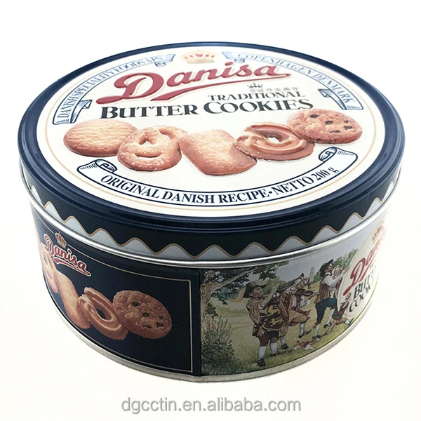 1st grade high quality round butter danish cookie tins