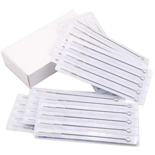 

Eo Gas Sterilized Disposable Tattoo Needles in Custom Box, Silver