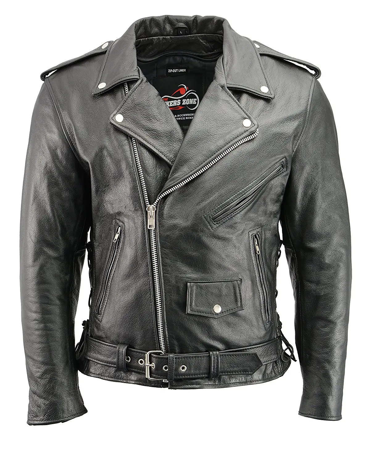 Buy Men’s Leather Motorcycle Jacket with CE Certified Armor | Premium ...