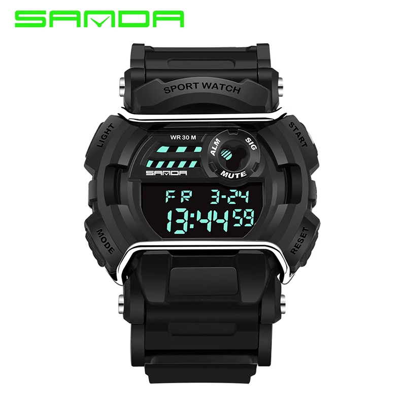 

SANDA 335 LED Men Digital Outdoor Relogio Masulino Watches Sports Men's Digital Wristwatch, 5 colors