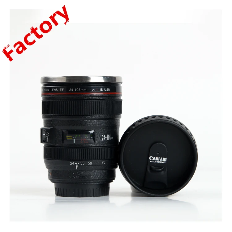 

Coffee Mug Camera Lens Travel Stainless Steel Insulated Cup