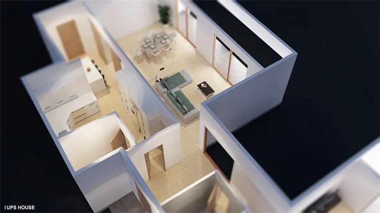 100 sq meter prefab house bulding for one floor usage