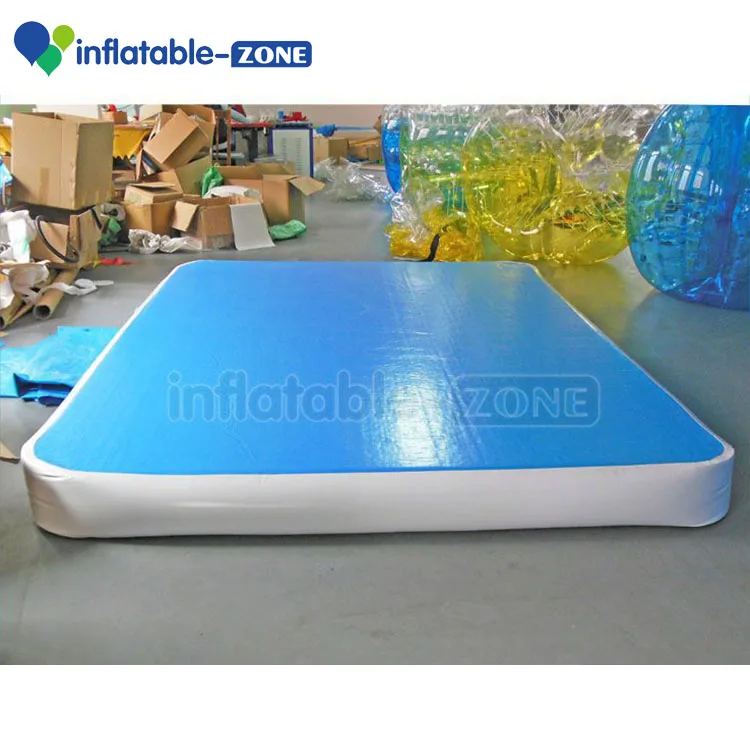 

Inflatable gymnastics mattress for sale air mat inflatable air track gymnastics water tumble track mattress, Blue or red based, any color on sides