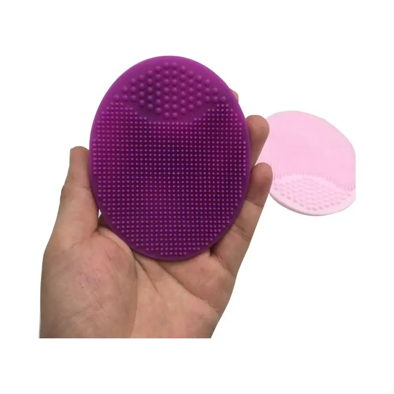 

Big size suction manual silicone new face wash cleaner brush mat pad portable facial cleansing brush, Panton color