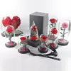 Forever Stabilized Luxury Flower Box Heart Shape Preserved Red Roses in Glass Dome