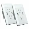 High-End 4.2A USB Receptacle, Four 2.4A USB Charging Outlets 4.2AMP/21W Total with Wall Plate
