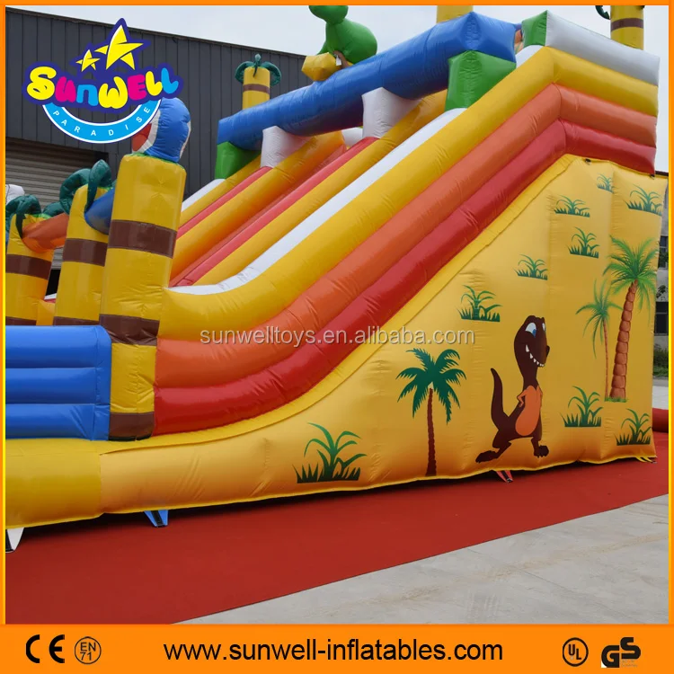 Wholesale inflatable blue cat fun city , kids inflatable playground bouncer for sale