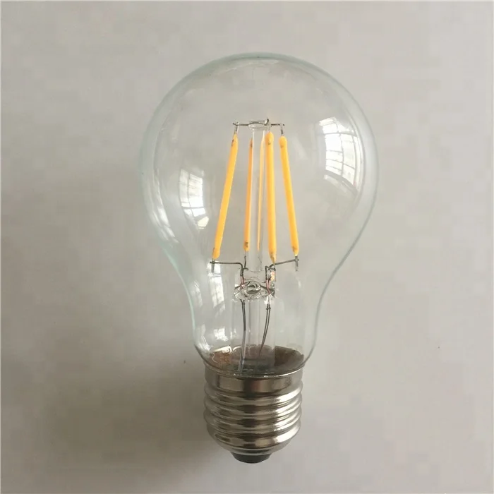 A60 LED Filament Light A19 GLS Bulb Clear High Lumen Europe 4W 6W 8W