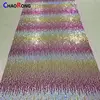 CRF0750 9MM White sequin material fabric for shoe
