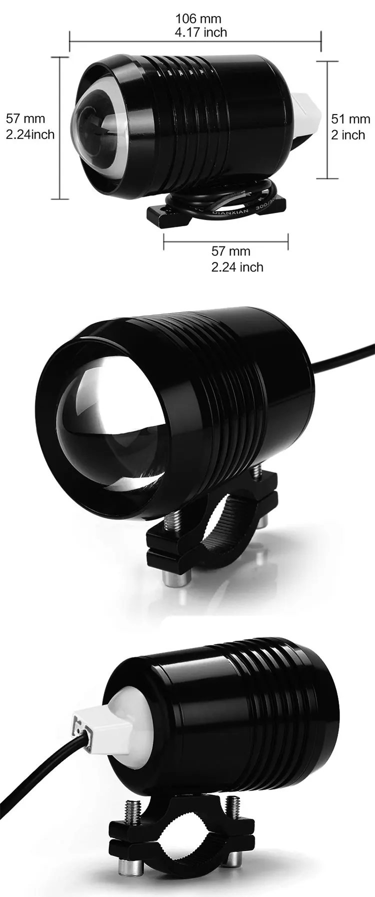 Factory Provide 6500k 1200lm Led Motorcycle Light 1 Light Emitted Diode