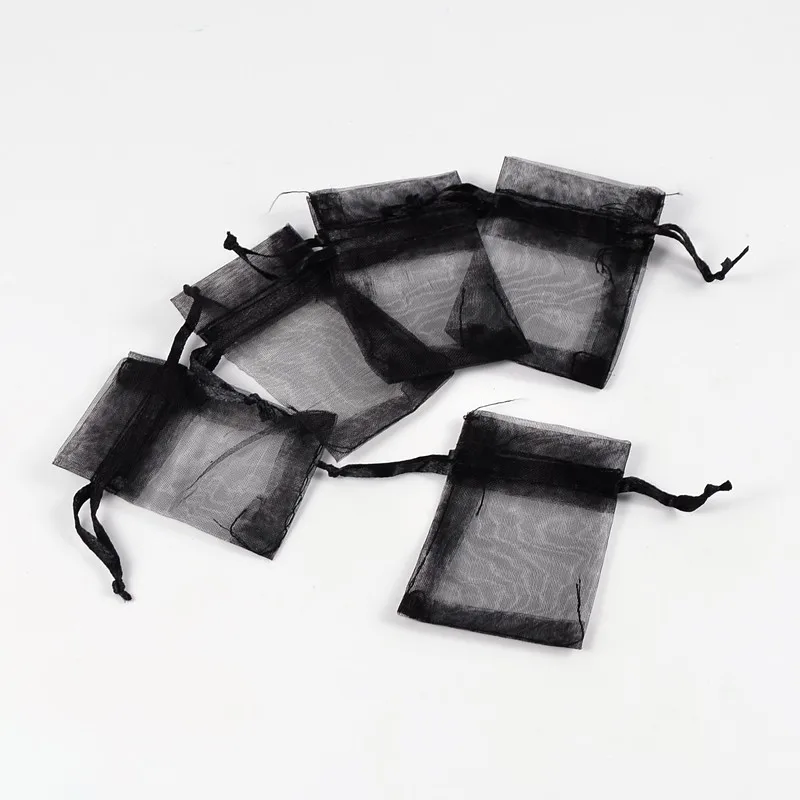 

PadnaHall 100 pcs 5x7cm Black Storage Packaging Organza Bags Wholesale