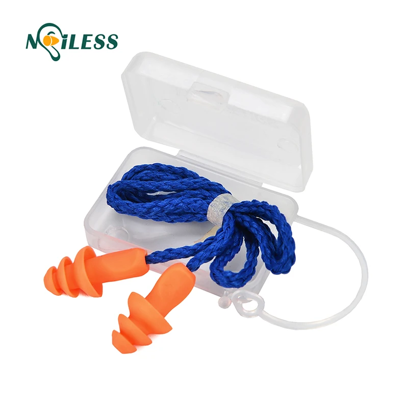 
hot selling custom ear plugs silicone corded earplugs 
