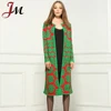 Unique design custom made pattern black ladies knit sweater coat long
