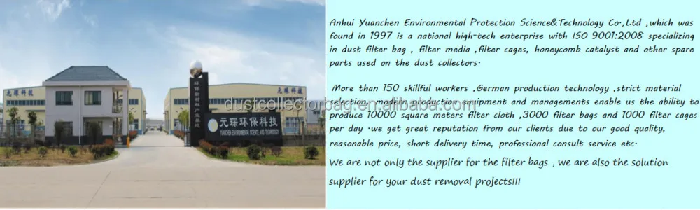 PTFE membrane for Cement plant NOMEX filter cloth dust collector baghouse nomex filter bag