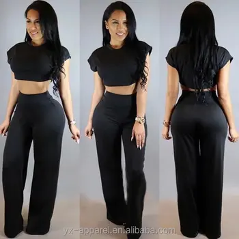 2 piece black jumpsuit