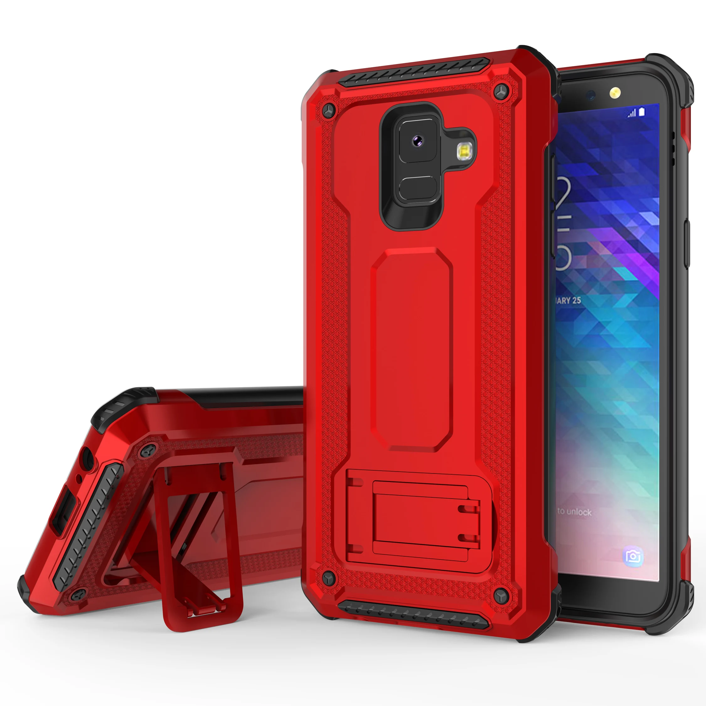 

Wholesale Mobile Phone Case for Samsung Galaxy A6 Cases TPU + PC Heavy Full Protection Cover, N/a