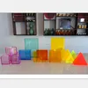 custom color acrylic box light color triangle box light yellow triangle tray five sides box