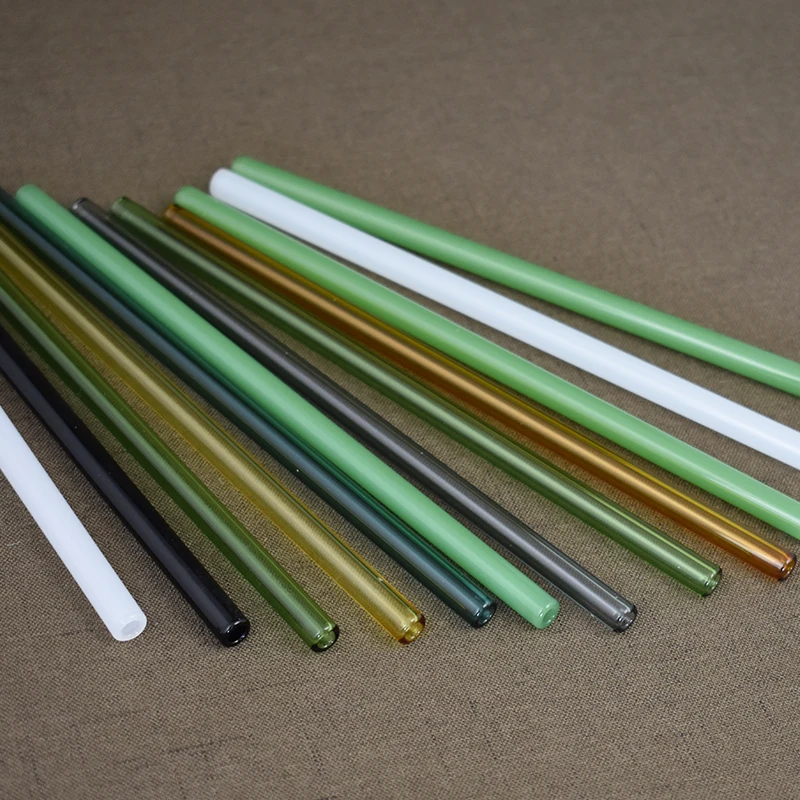 8" Borosilicate Glass Blowing Tubing 7 Colored Tubes 12mm Od 2mm Thick