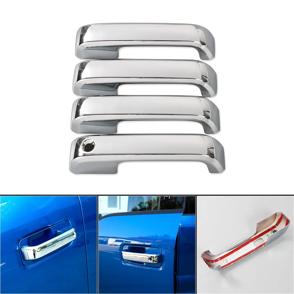 Car Chrome Accessories Door Handles Cover With Smart Key Hole For Ford