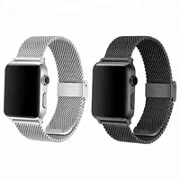 

38mm 42mm solid 304 stainless steel apple watch strap band milanese