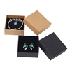 Wholesale custom logo square earring packaging kraft paper jewelry box for packing