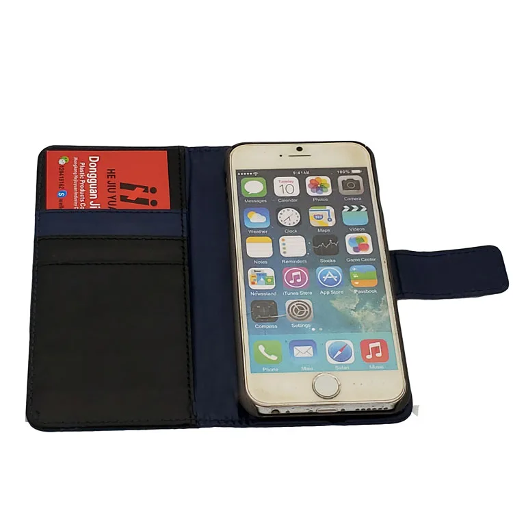 Cloth Texture PU Flip Wallet Leather Case Cover for iPhone 6 6s 7 8 Plus Card Holders Phone Cases