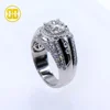 Best Jewelry 925 Sterling Silver Handmade Fashion Jewelry 99-100 Facets Cut Diamond Micro Pave Hand Setting Ring for Men