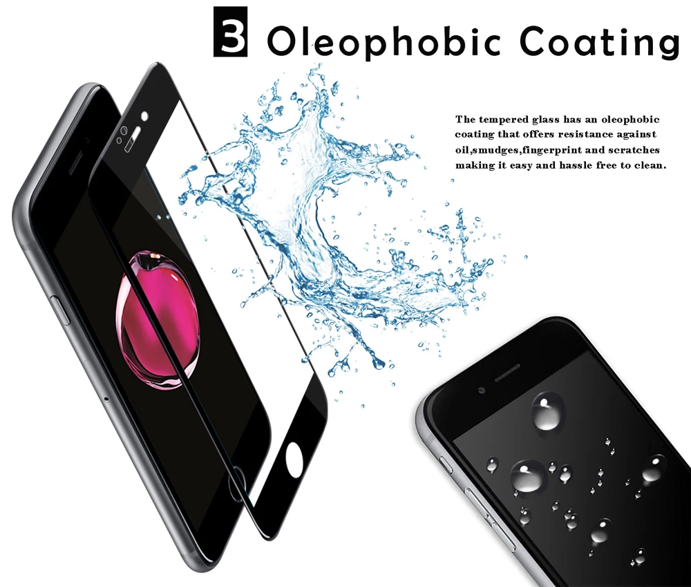 9H 2.5D 0.26mm mobile phone tempered glass screen protector for iphone 8 7 7plus 6 6s plus
