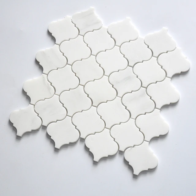 
lantern shaped volakas marble mosaic tile for wall 