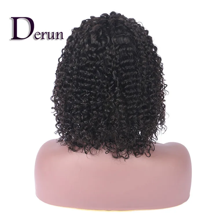 

Hot selling deep curly cuticle aligned virgin Indian hair lace front bob wig top quality wholesale price