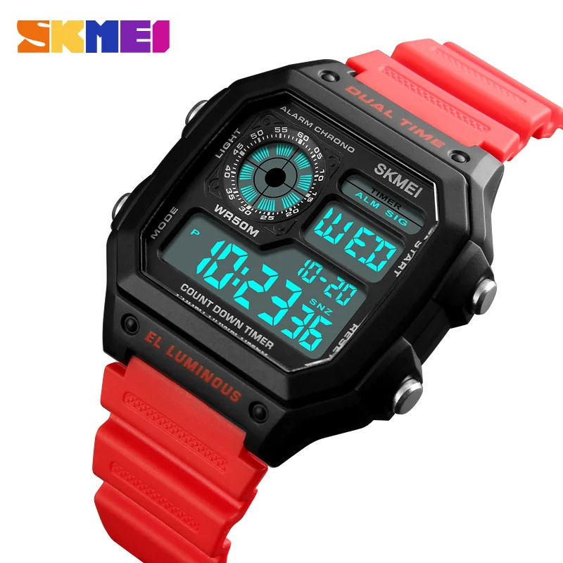 

SKMEI 1299 Sports Watch Men Top Brand Luxury Famous LED Digital Watches Male Clocks Men's Watch Relojes Deportivos Herren Uhren, N/a