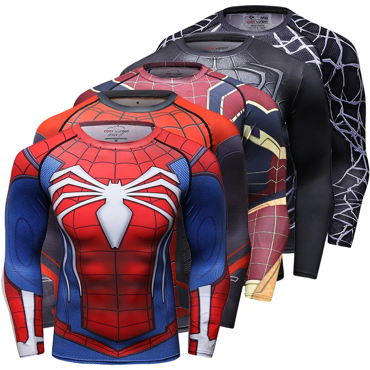 

Free shipping marvel cartoon super hero t shirt spiderman 3d long sleeve t-shirt