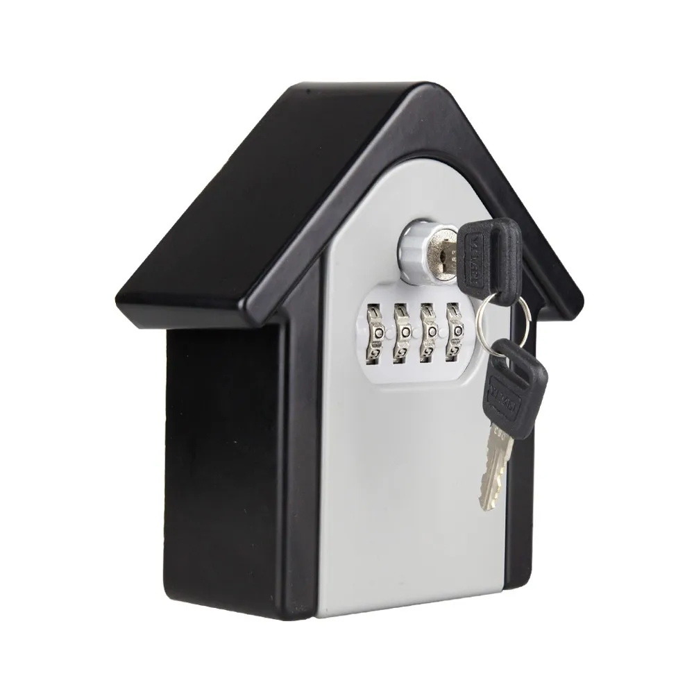 Combination Code And Key Double Lock Realtor Safe Box Family Alloy Key ...