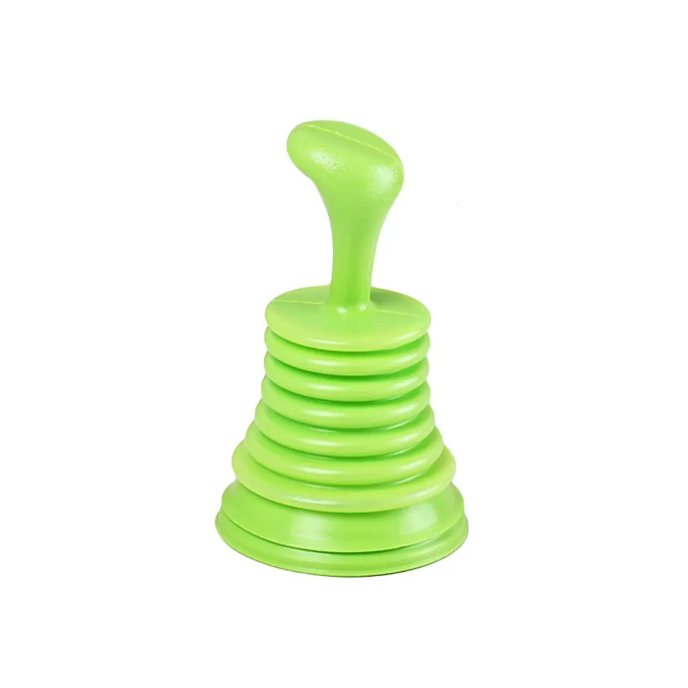 OUNONA Toilet Plungers Holders - Kitchen Bathroom Sink Drain Pipe Pipeline Dredge Suction Cup Toilet Plungers (Green)