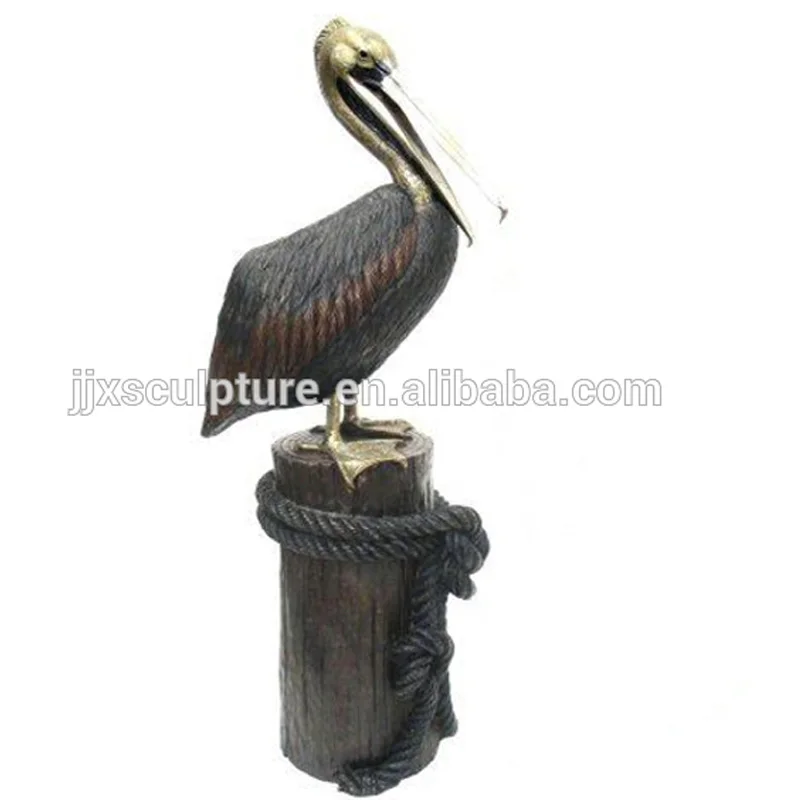 Bronze Pelican Sculpture For Garden Decoration