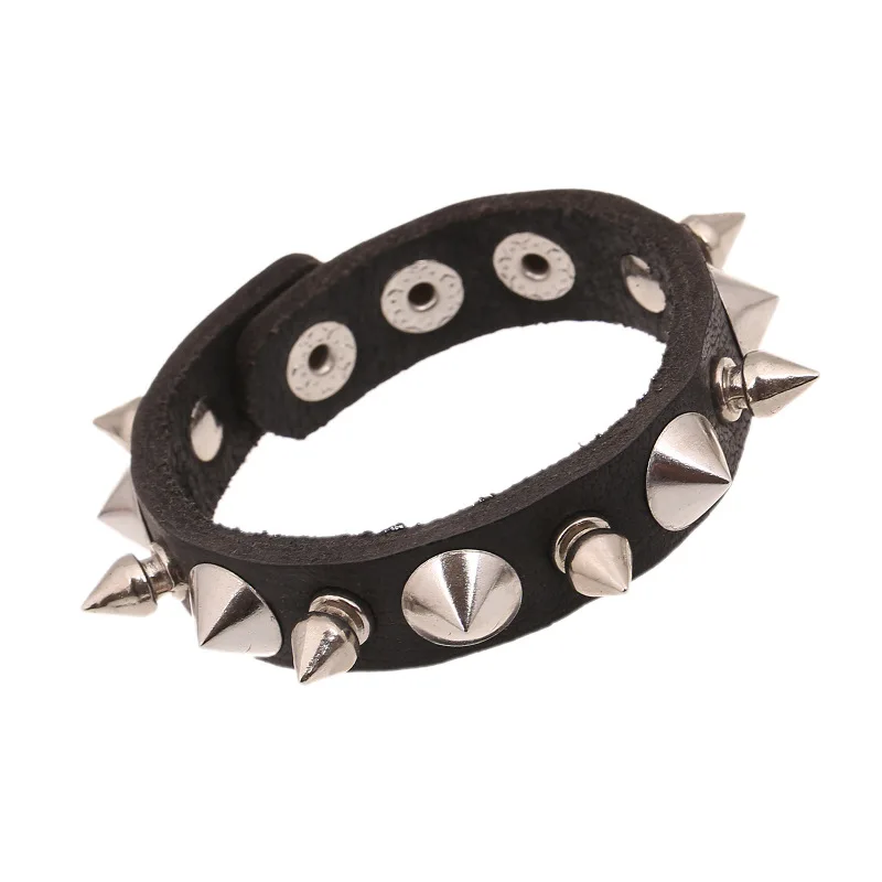 

Punk spike bracelet spike gothic bracelet accessory hot sale, with Silver Rivet leather bracelets