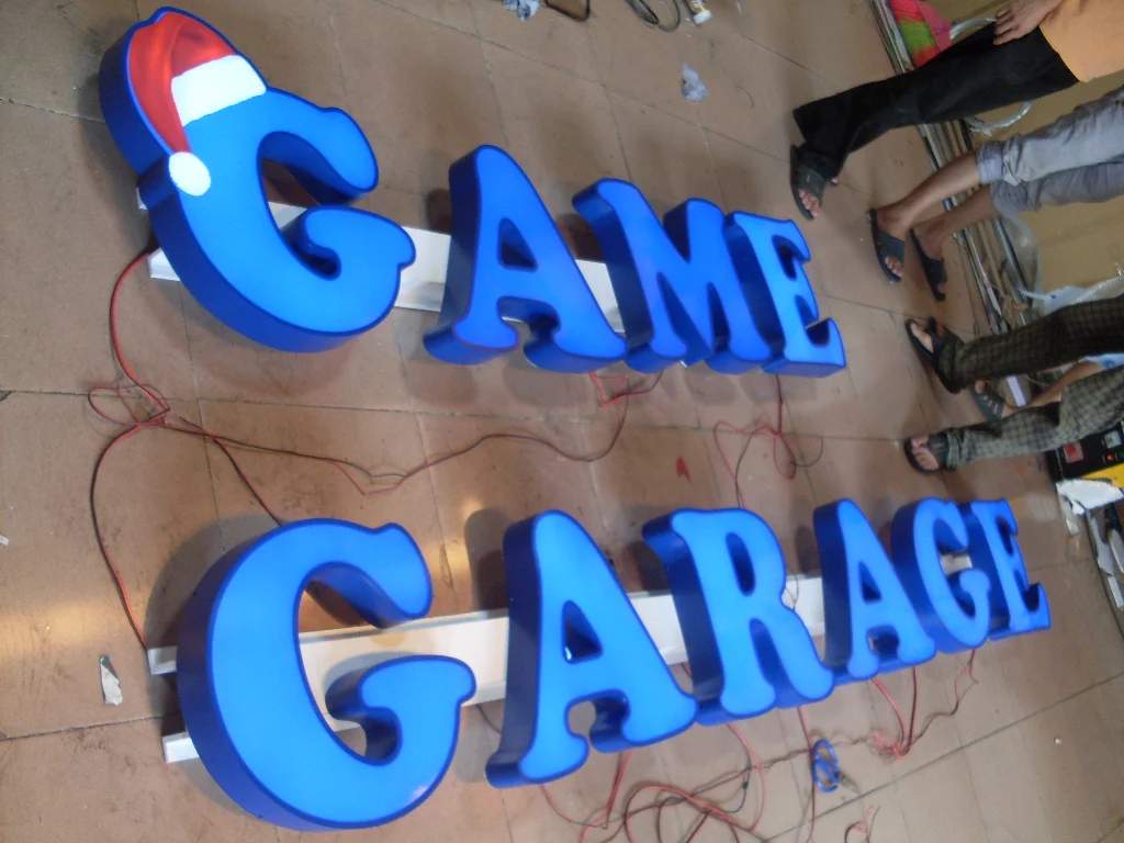 Custom 3d logo letter sign acrylic led channel letter for shop sign