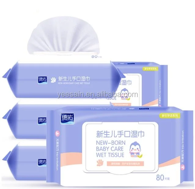 100% Purfied Water Natural Baby Wipes China Biodegradable & Organic sensitive Baby Wipes