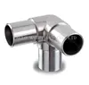 stainless steel outdoor metal stair railing 3 way connector elbow for flat round glass 45mm