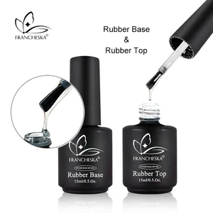 Francheska 15ml Base Coat Top Coat LED UV Gel Nail Polish Long Lasting Soak Off Rubber Gel Varnish