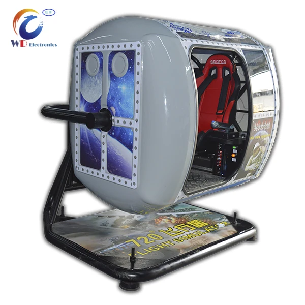 standard arcade game machine 9d vr 720 degrees flight simulator
