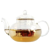 

Hot selling 400ml 600ml 800ml 1000ml pyrex glass teapot with strainer flower pot tea pot with infuser