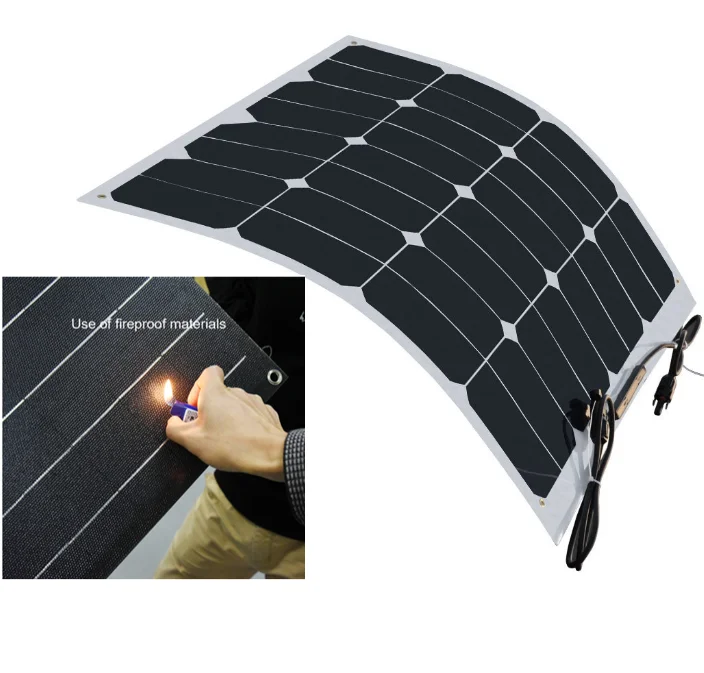 Walkable light flexible solar panels 12v 100w etfe custom flexi solar panel