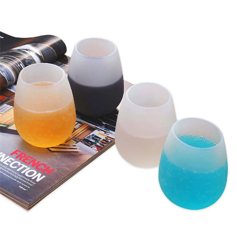 

Portable Wine Cup Reusable Eco Silicone Wine Cup For Sale, Customized color