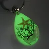 Fancy amber keychain resin sea shell keychain & Keyring fashion starfish souvenir fluorescent key chain for promotion
