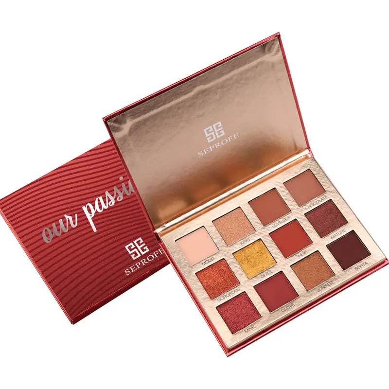 High Pigment Long Lasting Glitter Powder Eye Shadow Makeup Pallet Velvet Pearl Eyeshadow Palette