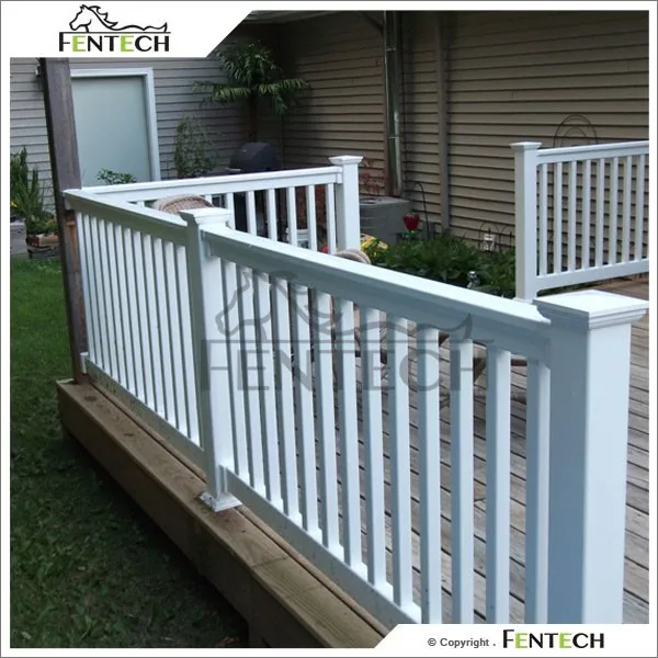 Uvbestendig kunststof leuning balkon reling, pvc balkon hekHekwerk