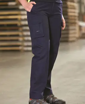 ladies navy cargo work trousers
