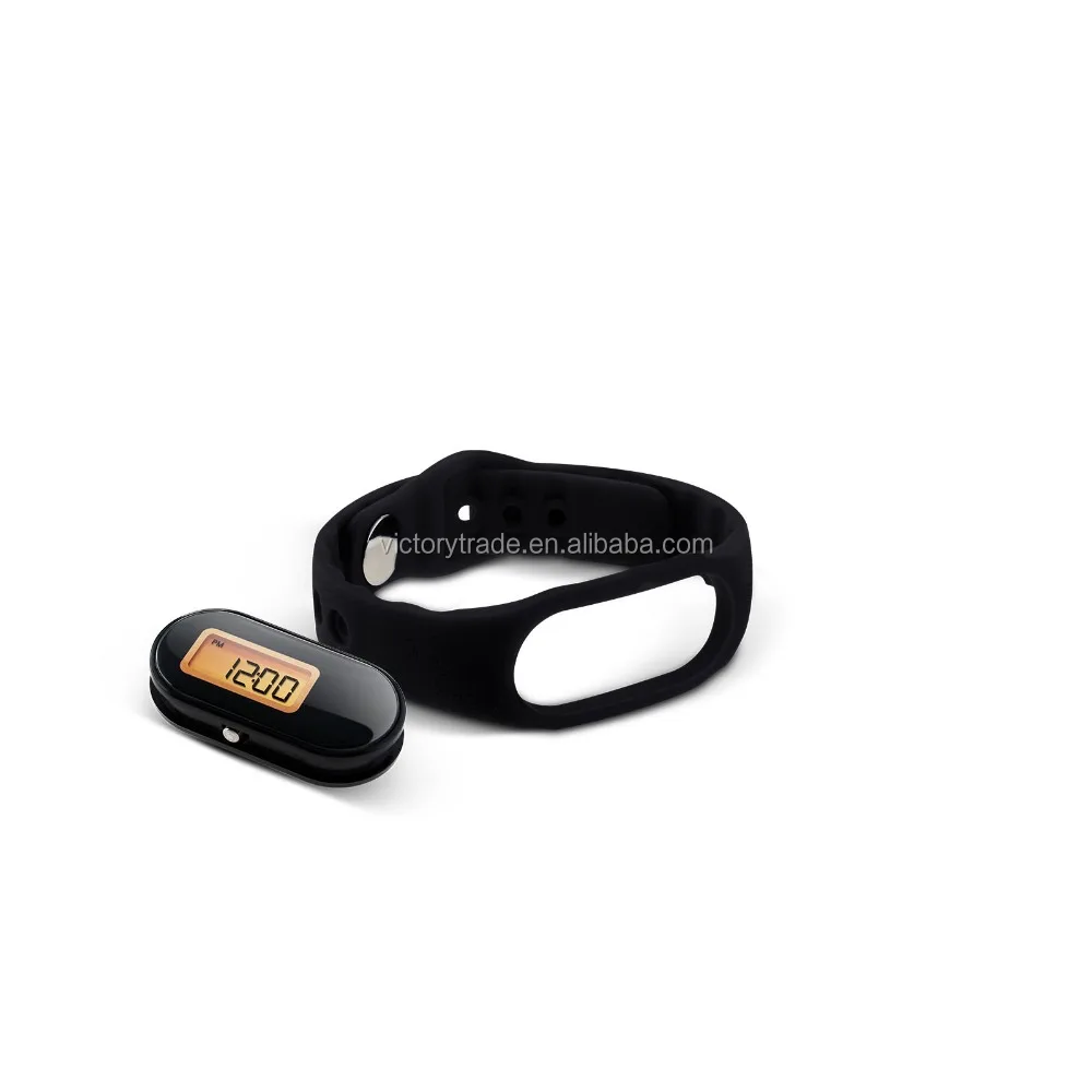 Wholesale silicone wristband pedometer sport watch with accelerometer